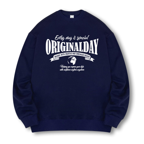 Свитшот Every day [Navy] (на флисе или без)