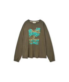 W.O.T.S Graphic Washed Long Sleeve - Washed Khaki