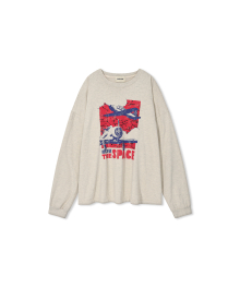 W.O.T.S Graphic Washed Long Sleeve - Oatmeal