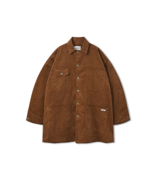 Corduroy Work Coat Jacket - Brown