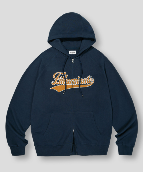 Худи на молнии с логотипом Signature Wave (Navy)