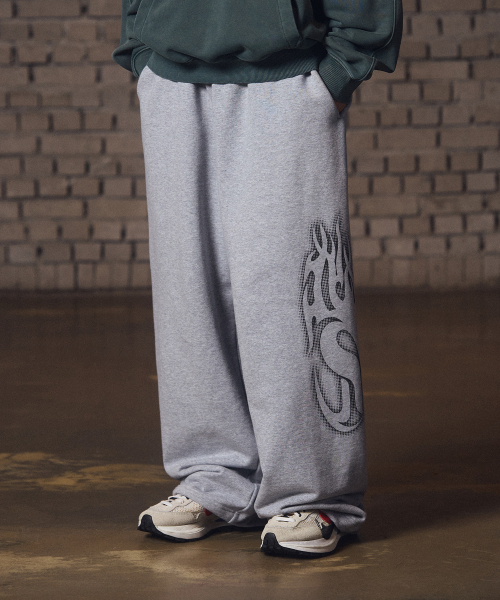 필루미네이트() 스펑키 로고 스웨트 팬츠-멜란지그레이 상품 이미지