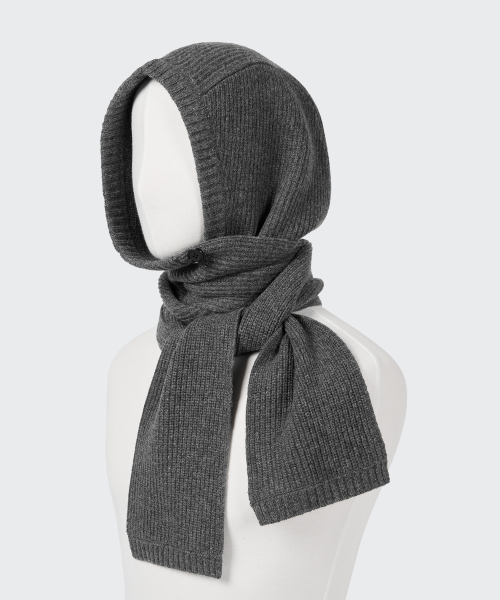 무신사 스탠다드() 램스울 니트 머플러 바라클라바 [미디엄 그레이] 상품 이미지