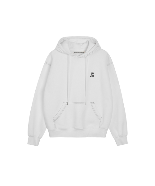 OVERSIZED STITCH HOODIE - WHITE