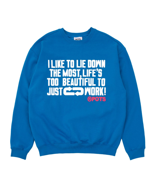 BURN OUT SWEATSHIRT [BLUE]