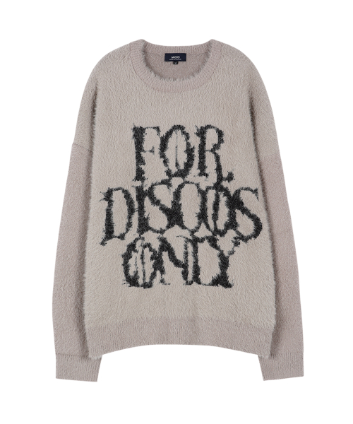 Пушистый трикотажный джемпер Disco - Gray