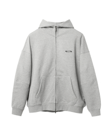 [500g]Heavy Weight Logo Hood Zip-up - Melange Grey