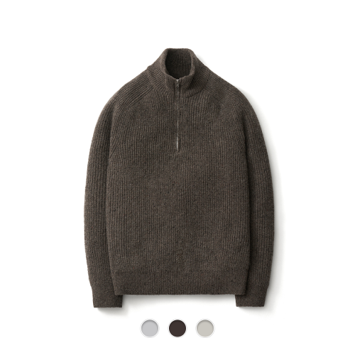 MUSINSA公式 | POTTERY High Neck Half Zip-up Knit - 3 Color
