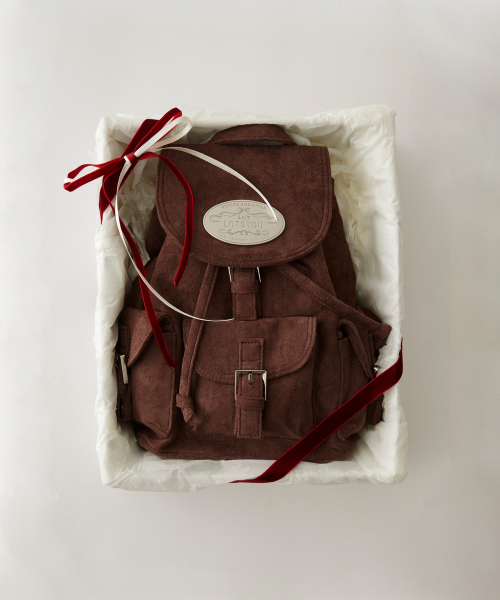 라츠유(LOTSYOU) lotsyou_Nostalgia Chubby Backpack Brown
