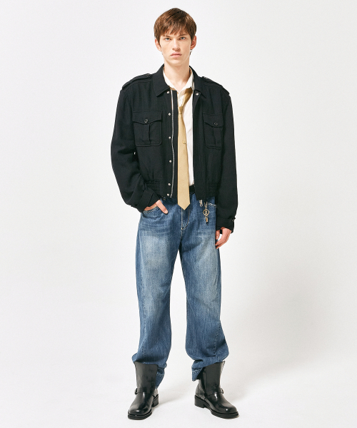 Rhys wool jacket navy