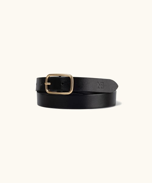 [라벨아카이브] Rolf gold buckle belt black LBM243AC041 