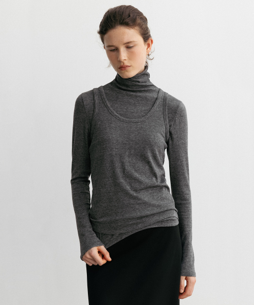 Водолазка Letters Roll Neck_CHARCOAL
