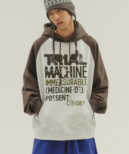 Худи-реглан Trial Machine (Ash Grey)