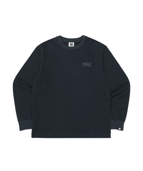Лонгслив regular fit с начесом BLACK