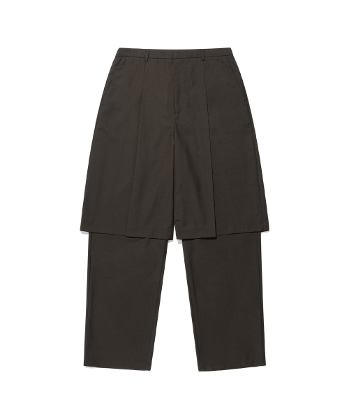 FFATS PLEATS LAYERED PANTS_BROWN(NG2EFUPA14A)