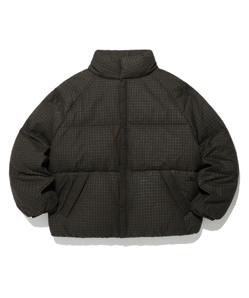 FFATS CHECK DOWN PUFFER_BROWN(NG2EWUB901A)