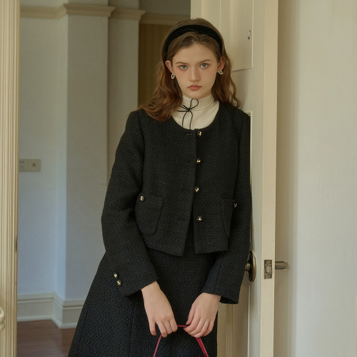 SR_Exquisite wool tweed jacket_2color