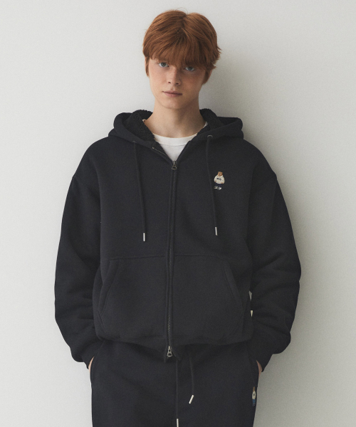 【WHO.A.U】Steve Boa Fur Hood Zip-up 韓国WHO.A.U フーアーユー】Steve Hoodie WHO.A.U】Steve Boa