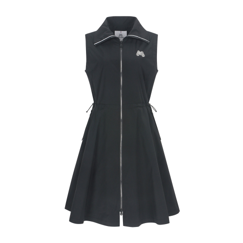 String Long Vest_BLACK