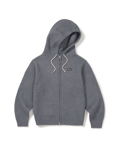 [Mmlg] MM KNIT HOOD ZIPUP (GREY)