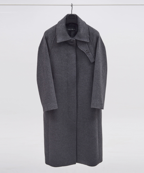 ALPACA BLEND MAC COAT - GREY