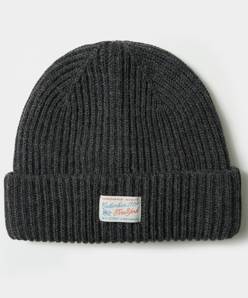 SL-LABEL RELAX FIT KNIT BEANIE 차콜