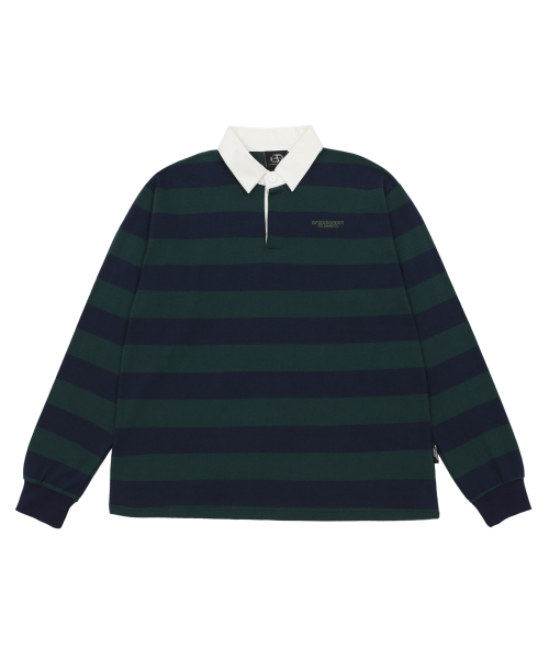 Лонгслив-регби в полоску 98 Green