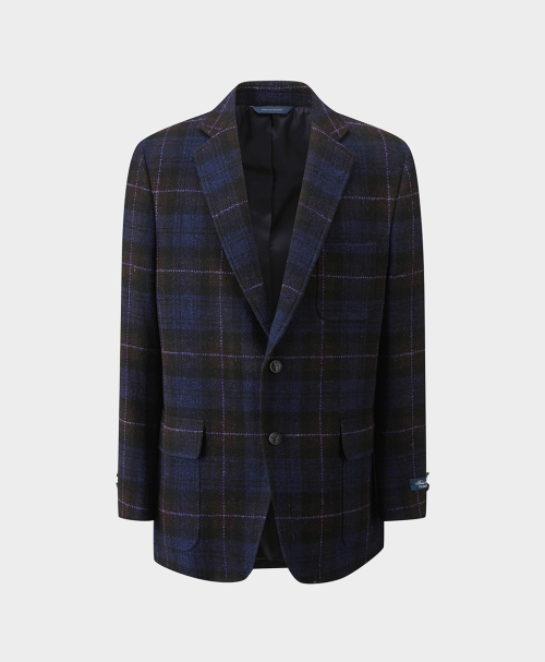 Твидовый пиджак Harris Tweed 1818 Traditional Fit 3 кнопки Purple BBJSMM46507EF