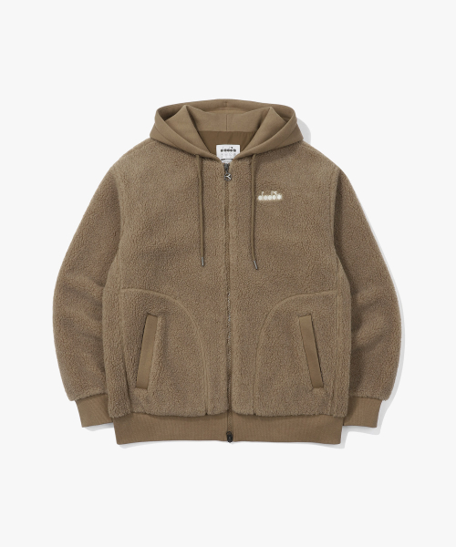 Худи на молнии из флиса Comfy BROWN