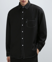 OVER OUT-LINE SHIRTS (BLACK)