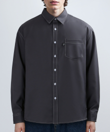 OVER OUT-LINE SHIRTS (DARK GRAY)