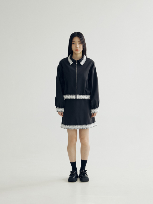 Кружевная куртка _ white/black