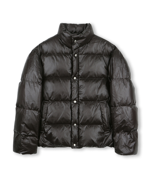 ESSENTIAL COATED DOWN JACKET BLACK BROWN
