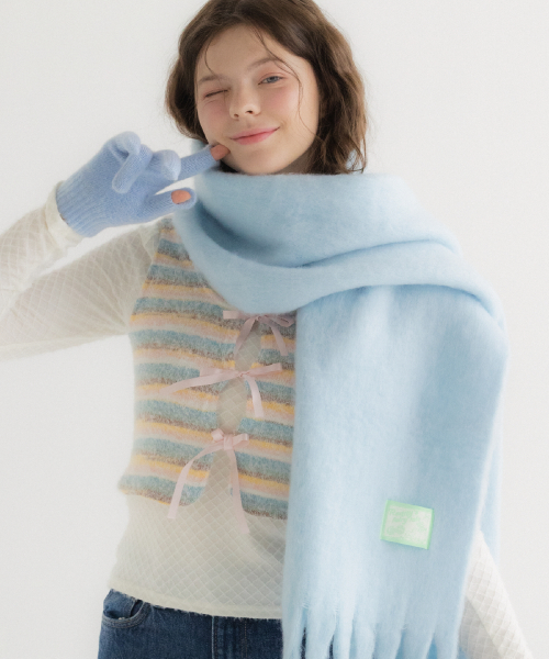 FAIRY COTTON MUFFLER [FAIRY BLUE] - FAIRY 코튼 머플러 (M002FB)