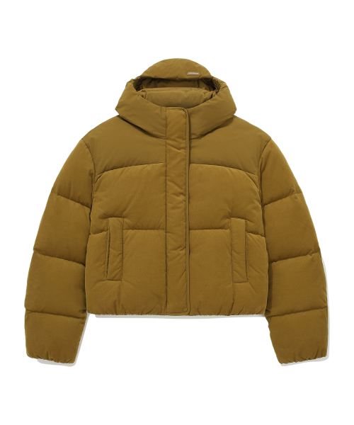 커버낫 우먼() RDS 우먼 코듀로이 후드 숏 푸퍼 Camel 상품 이미지