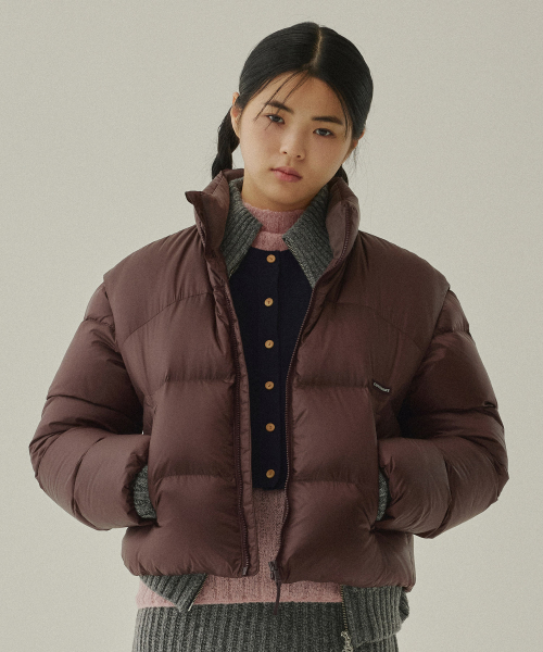 커버낫 우먼() RDS 우먼 디테처블 다운 점퍼 Chocolate 상품 이미지