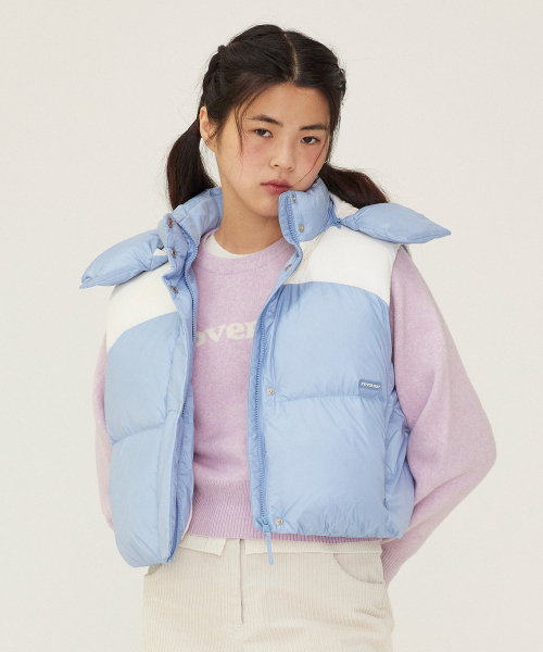 커버낫 우먼() RDS 우먼 씨빅 후드 다운 베스트 Light Blue 상품 이미지