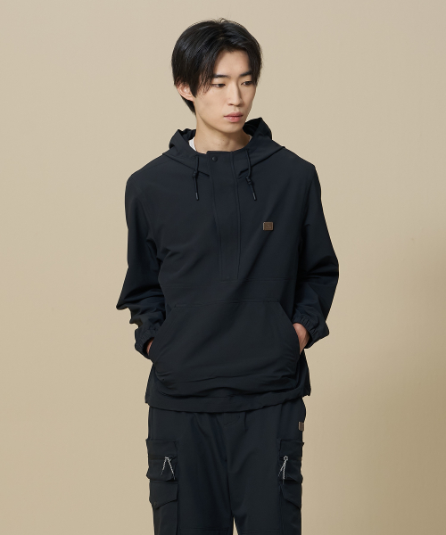 비비씨 어스() 스트레치 브러쉬 아노락_Black 상품 이미지