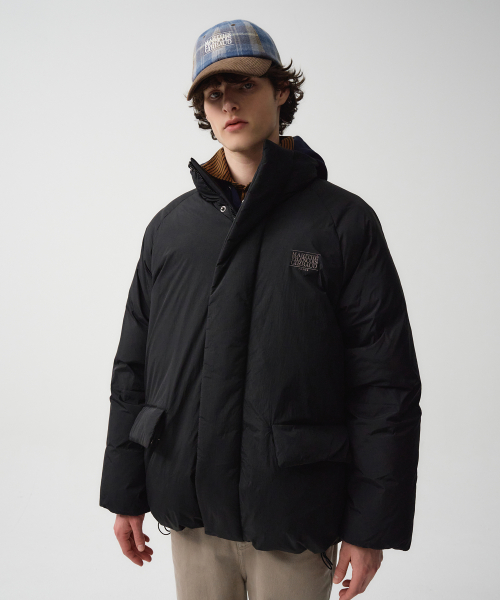 INQUILTING DUCK DOWN PUFFER black