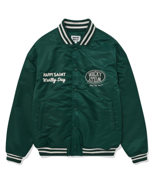 Нейлоновый бомбер Varsity, Green