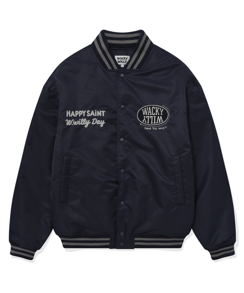 Нейлоновый бомбер Varsity Navy