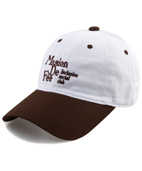 메종드페(MAISON DE FEE) 투톤 로고 코튼 워싱 볼캡-브라운 - 사이즈... 무신사 메종드페(MAISON DE FEE)  투톤 로고 코튼 워싱 볼캡-브라운... 