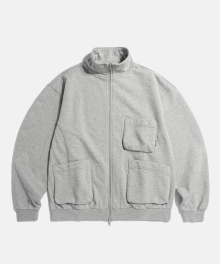 Full Zip Sweat Work Jacket Grey