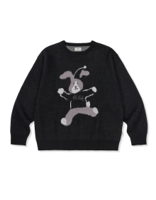 [Mmlg] HOLIDAY MELGE KNIT (BLACK)