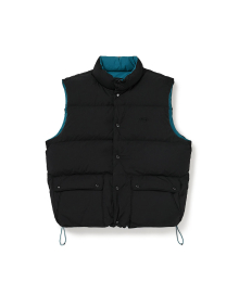 [Mmlg] COLOR BEAN DOWN VEST (BLACK / BLUE)