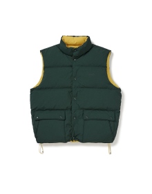 [Mmlg] COLOR BEAN DOWN VEST (GREEN / YELLOW)