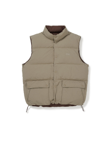 [Mmlg] COLOR BEAN DOWN VEST (BEIGE / BROWN)