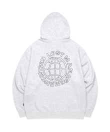 DOODLE GLOBE HOODIE light heather gray