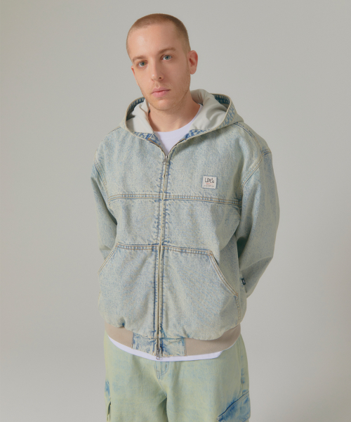 DENIM WORK HOODIE куртка light blue