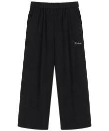 LOGO FLEECE PANTS [BLACK]